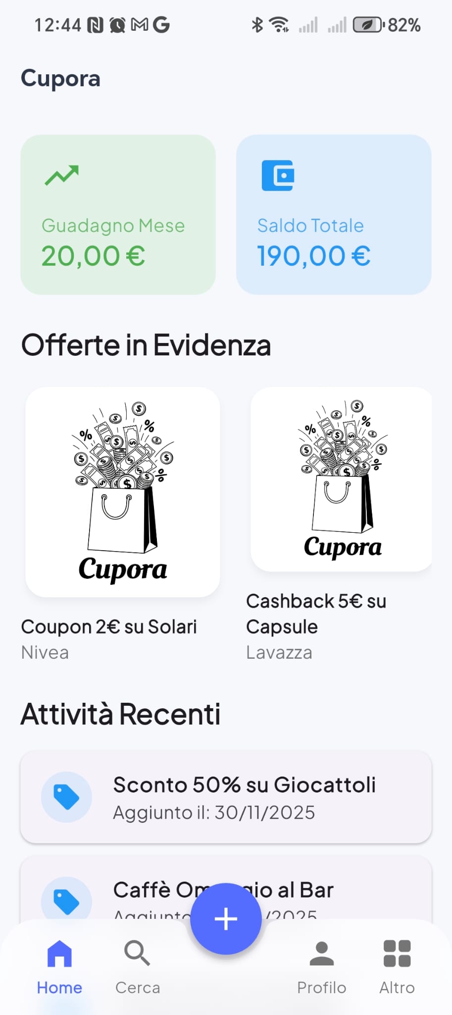 Screenshot 2 dell'app CUPORA